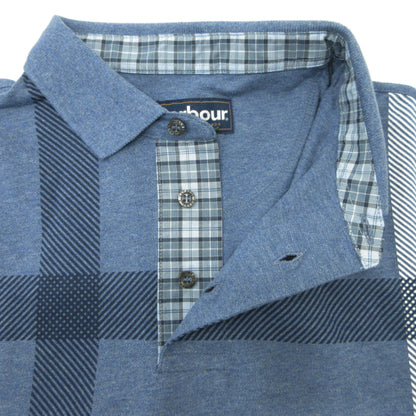 Barbour | バーブァー Blaine Tartan Short Sleeved Polo Shirt ポロシャツ 241MML1117 ブルー サイズ：L【三重本店】