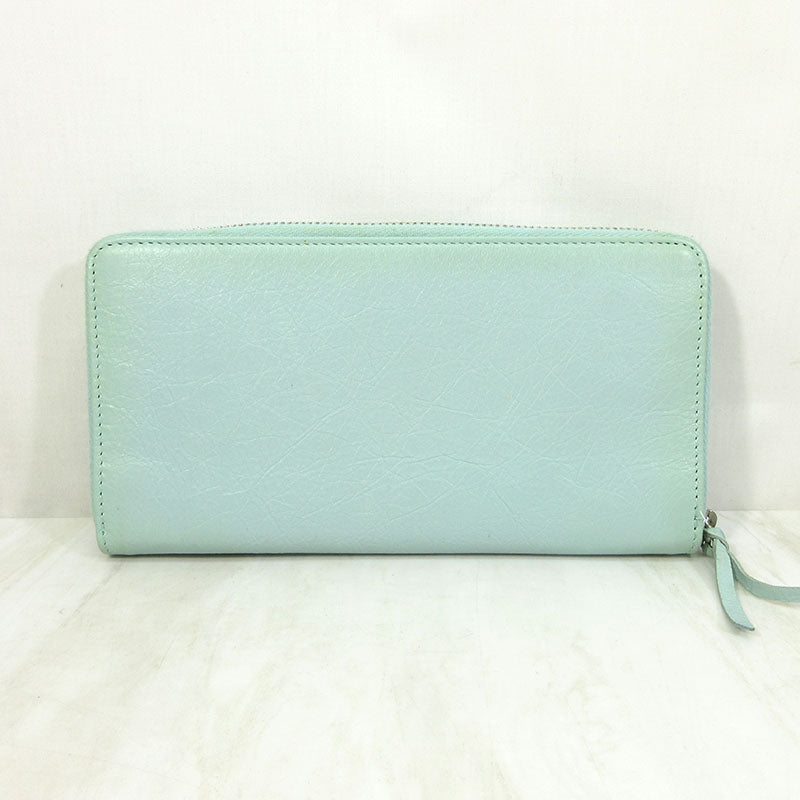 BALENCIAGA | バレンシアガ クラシックコンチネンタルジップ / ラウンドジップ ウォレット 長財布 253036・4916・D・568148 ライトブルー【三重本店】