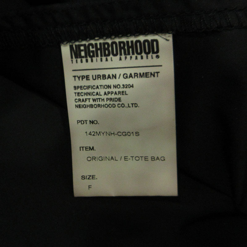 NEIGHBORHOOD | ネイバーフッド エコバッグ トートバッグ 142MYNH-CG01S ブラック【三重本店】