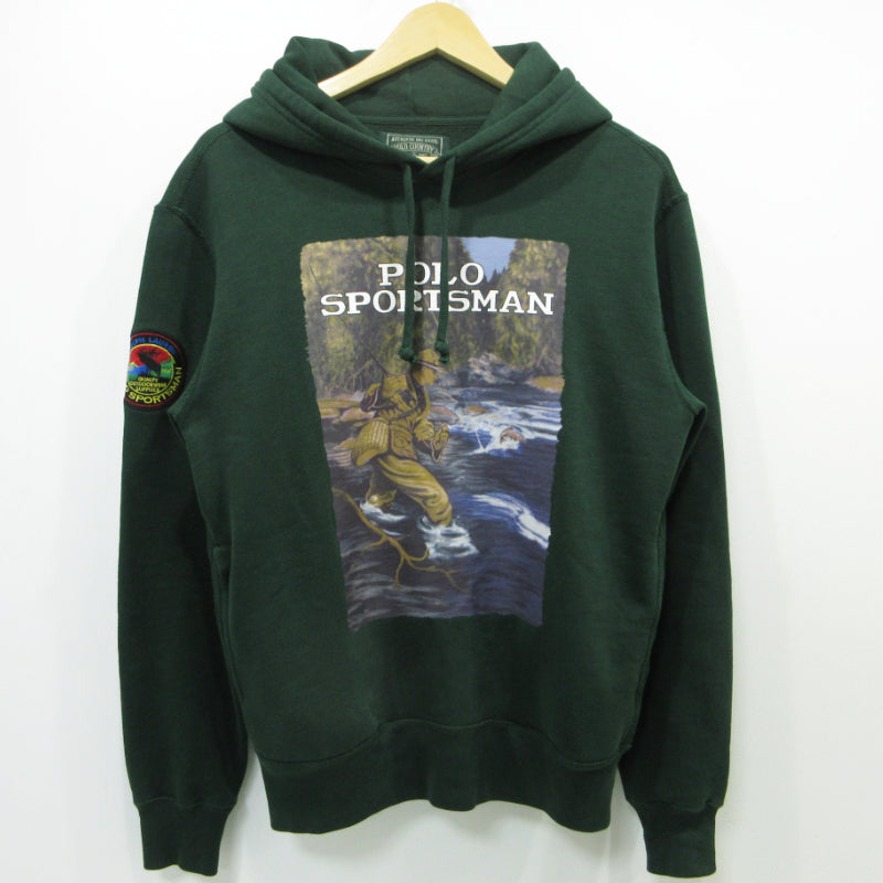 RALPH LAUREN | ラルフローレン Sportsman Fleece Hoodie フリースパーカー パーカー グリーン サイズ：S【三重本店】
