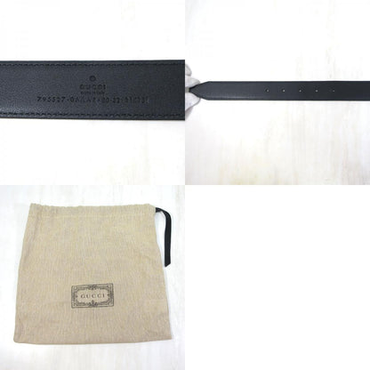 GUCCI | グッチ ダブルG レザーベルト / GGマーモント サイズ：80・32 ベルト 795527 0AAAR ブラック×ゴールド系【三重本店】