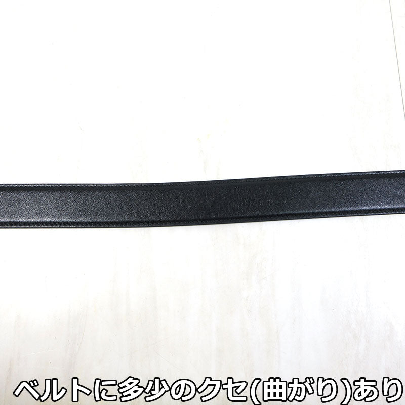 GUCCI | グッチ ダブルG レザーベルト / GGマーモント サイズ：80・32 ベルト 795527 0AAAR ブラック×ゴールド系【三重本店】