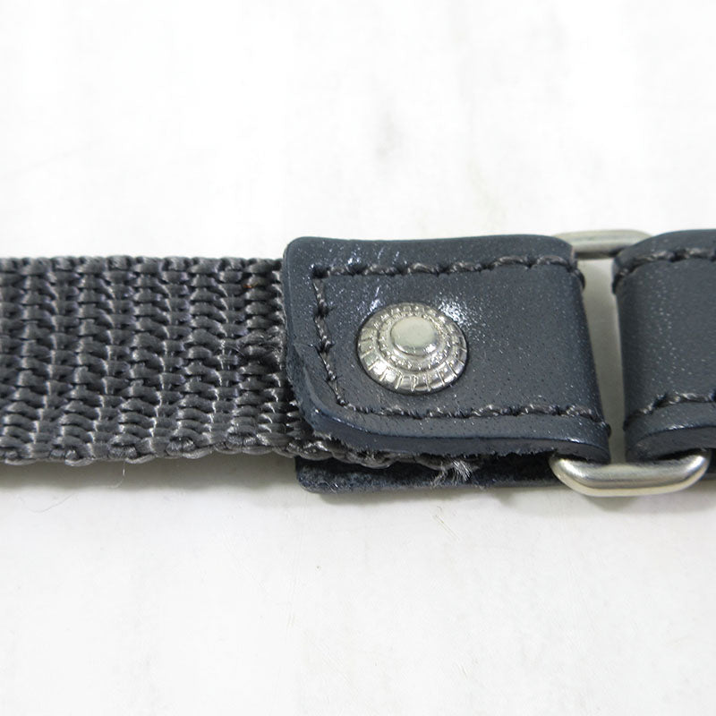TOGA VIRILIS | トーガヴィリリース Leather Nylon Belt レザーナイロンベルト ベルト ブルー系×グレー系【三重本店】