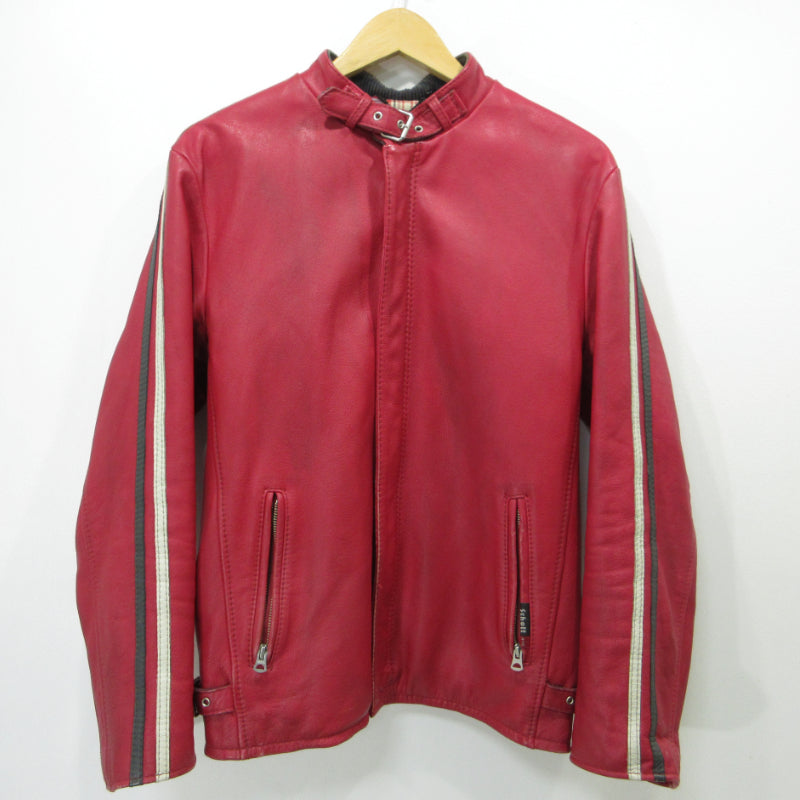schott | ショット シングルライダースジャケット レザー レッド サイズ：L【三重本店】