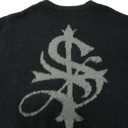 SUPPLIER | サプライヤー Glitter Cross Shaggy Knit シャギークルーニット ニット ブラック サイズ：M【三重本店】
