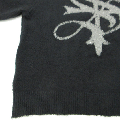 SUPPLIER | サプライヤー Glitter Cross Shaggy Knit シャギークルーニット ニット ブラック サイズ：M【三重本店】