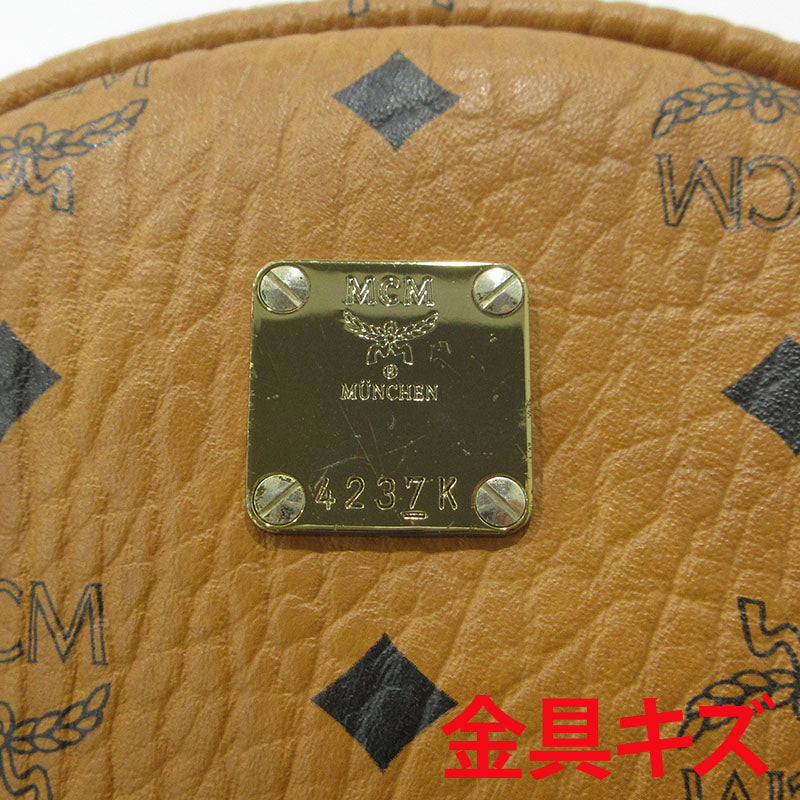 MCM | エム・シー・エム Stark サイドスタッズ バックパック リュック・デイパック MMK6SVE37CO001 ブラウン【三重本店】