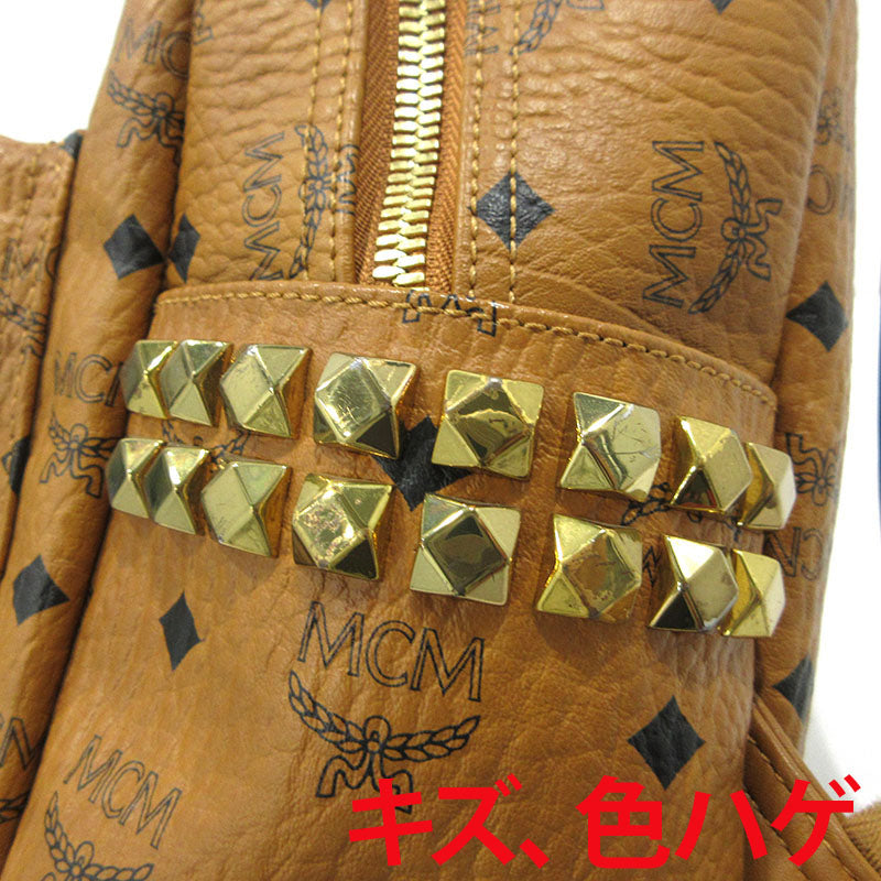MCM | エム・シー・エム Stark サイドスタッズ バックパック リュック・デイパック MMK6SVE37CO001 ブラウン【三重本店】