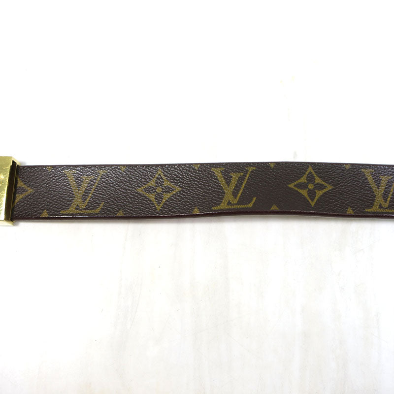 LOUIS VUITTON | ルイ・ヴィトン モノグラム サンチュール キャレ / ベルト サイズ：70/28 ベルト M6800V ブラウン系×ゴールド【三重本店】