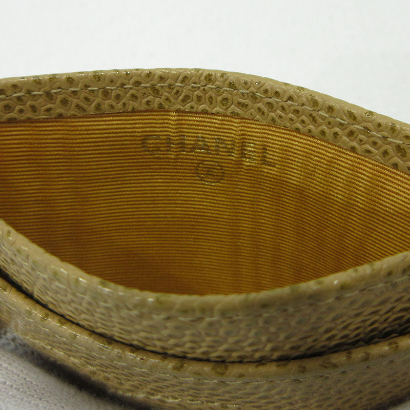 CHANEL | シャネル キャビアスキン カードケース キャメル【三重本店】