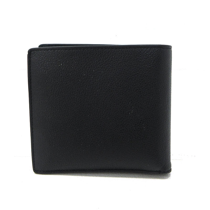 BVLGARI | ブルガリ カーフスキン 二つ折り財布 291158 ブラック【三重本店】