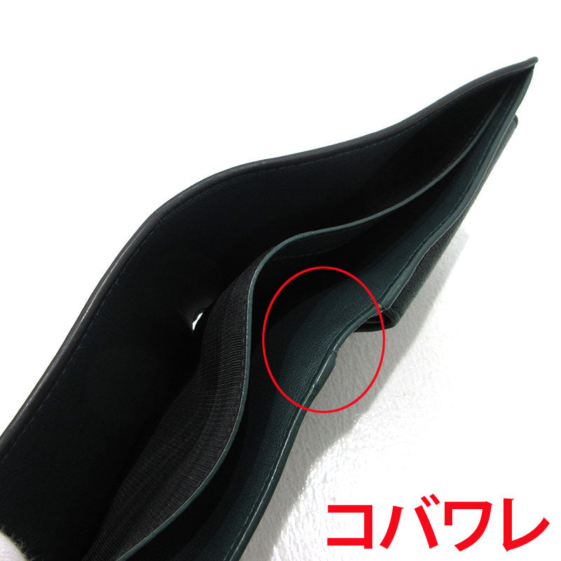BVLGARI | ブルガリ カーフスキン 二つ折り財布 291158 ブラック【三重本店】