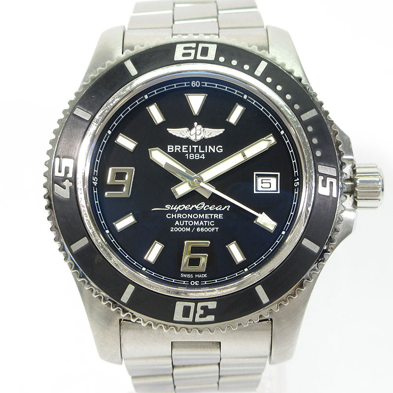 BREITLING | ブライトリング Superocean 44 スーパーオーシャン44 腕時計 A1739102/BA77 アナログ表示 自動巻き ブラック×シルバー【三重本店】