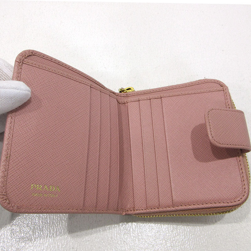 PRADA | プラダ 二つ折り財布 1ML018 ピンク【三重本店】