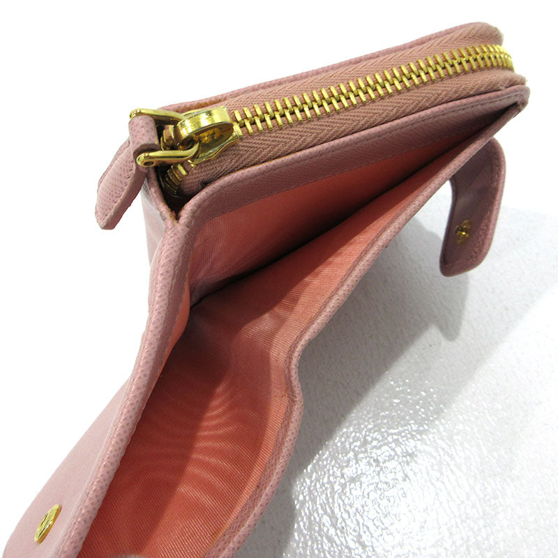 PRADA | プラダ 二つ折り財布 1ML018 ピンク【三重本店】