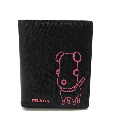 PRADA | プラダ プラダマリア 二つ折り財布 1MV204 ブラック【三重本店】