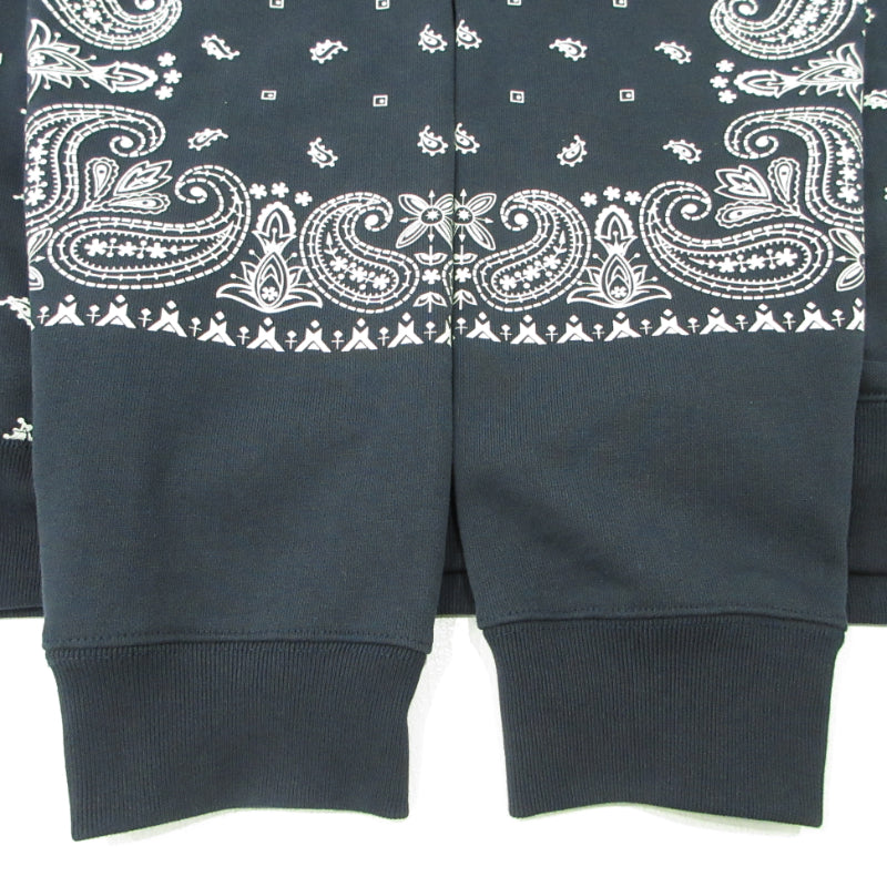 FCRB | エフシーアールビー ペイズリー BANDANA SWEAT HOODIE バンダナスウェットフーディ パーカー FCRB-260041 ネイビー サイズ：XL【三重本店】