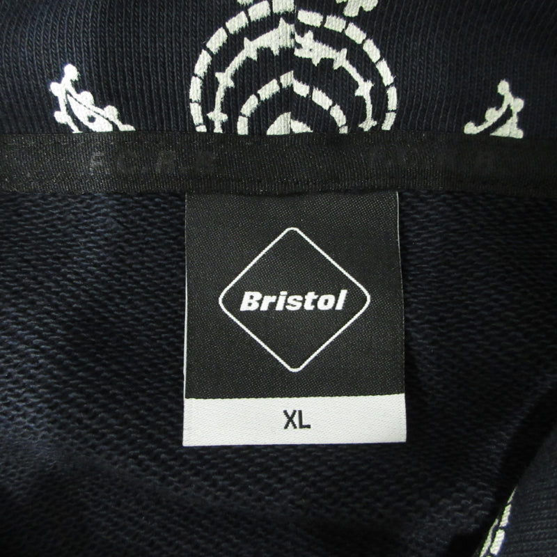 FCRB | エフシーアールビー ペイズリー BANDANA SWEAT HOODIE バンダナスウェットフーディ パーカー FCRB-260041 ネイビー サイズ：XL【三重本店】