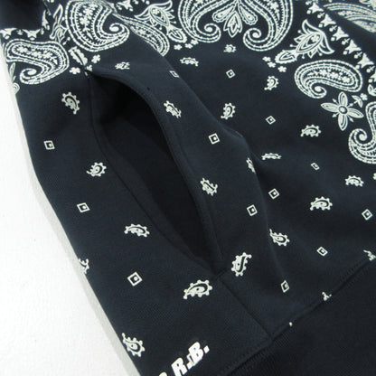 FCRB | エフシーアールビー ペイズリー BANDANA SWEAT HOODIE バンダナスウェットフーディ パーカー FCRB-260041 ネイビー サイズ：XL【三重本店】