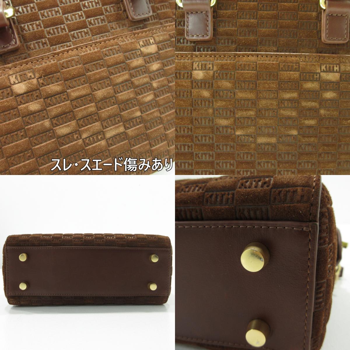 KITH | キース モノグラムスエードミニドキュメントバッグ その他バッグ ブラウン【三重本店】