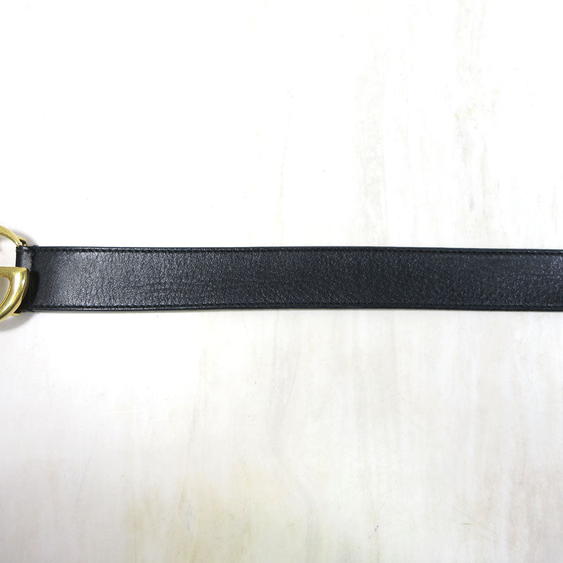 GUCCI | グッチ ダブルG レザーベルト / GGマーモント サイズ：85・34 ベルト 414516 AP00T ブラック×ゴールド系【三重本店】