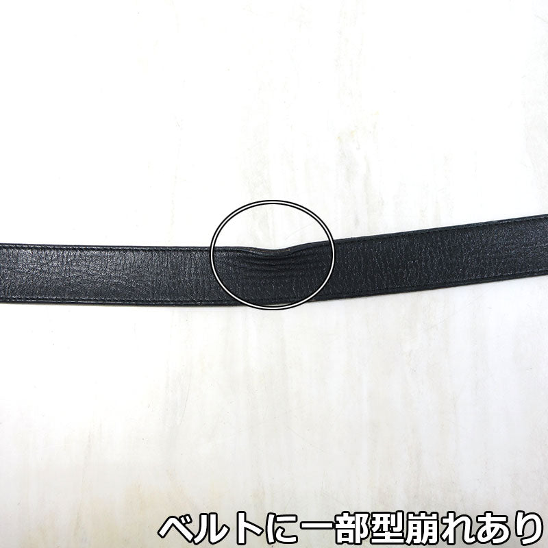 GUCCI | グッチ ダブルG レザーベルト / GGマーモント サイズ：85・34 ベルト 414516 AP00T ブラック×ゴールド系【三重本店】