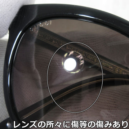 GUCCI | グッチ ウェリントンシェイプ サングラス インターロッキングG グラデーションレンズ サイズ：56□17-145 サングラス GG0081SK 001 ブラック×ゴールド系など【三重本店】