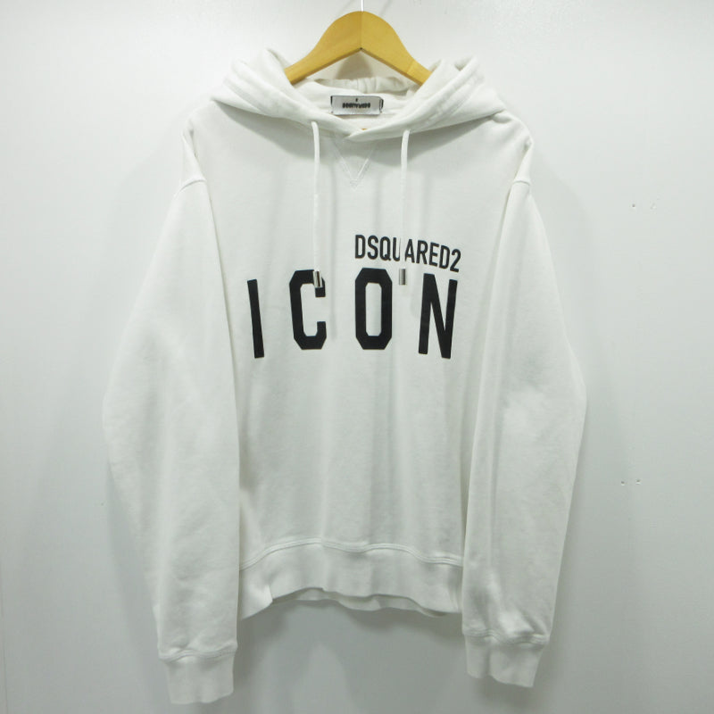 DSQUARED2 | ディースクエアード ICON HOODED SWEATSHIRT プルオーバーパーカー パーカー S79GU0003 ホワイト サイズ：S【三重本店】