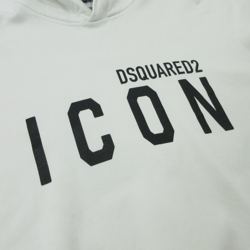 DSQUARED2 | ディースクエアード ICON HOODED SWEATSHIRT プルオーバーパーカー パーカー S79GU0003 ホワイト サイズ：S【三重本店】