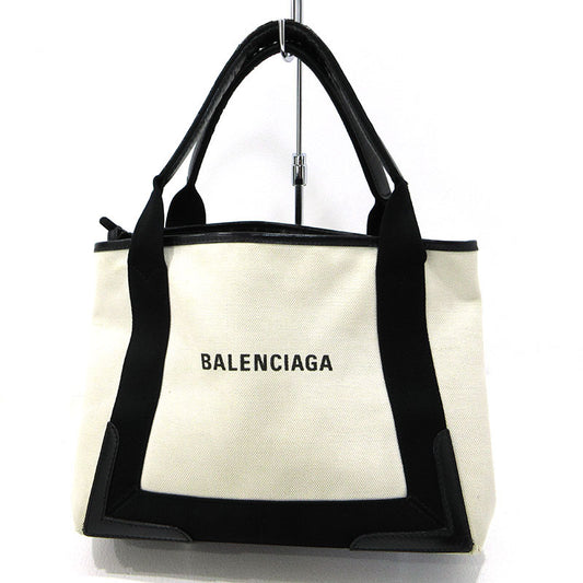 BALENCIAGA | バレンシアガ ネイビーカバスS トートバッグ 339933 ホワイト【三重本店】