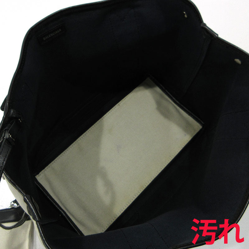 BALENCIAGA | バレンシアガ ネイビーカバスS トートバッグ 339933 ホワイト【三重本店】