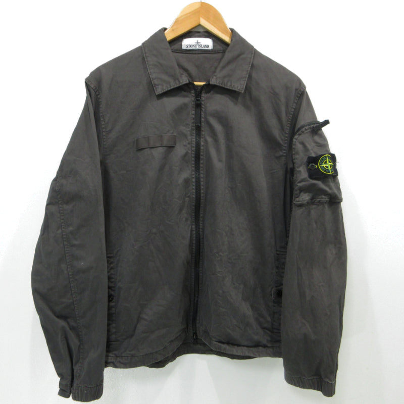 STONE ISLAND | ストーンアイランド ORGANIC STRETCH BROKEN TWILL COTTON ’OLD’ EFFECT コットンブルゾン その他アウター K1S151200003S0004 グレー サイズ：M【三重本店】