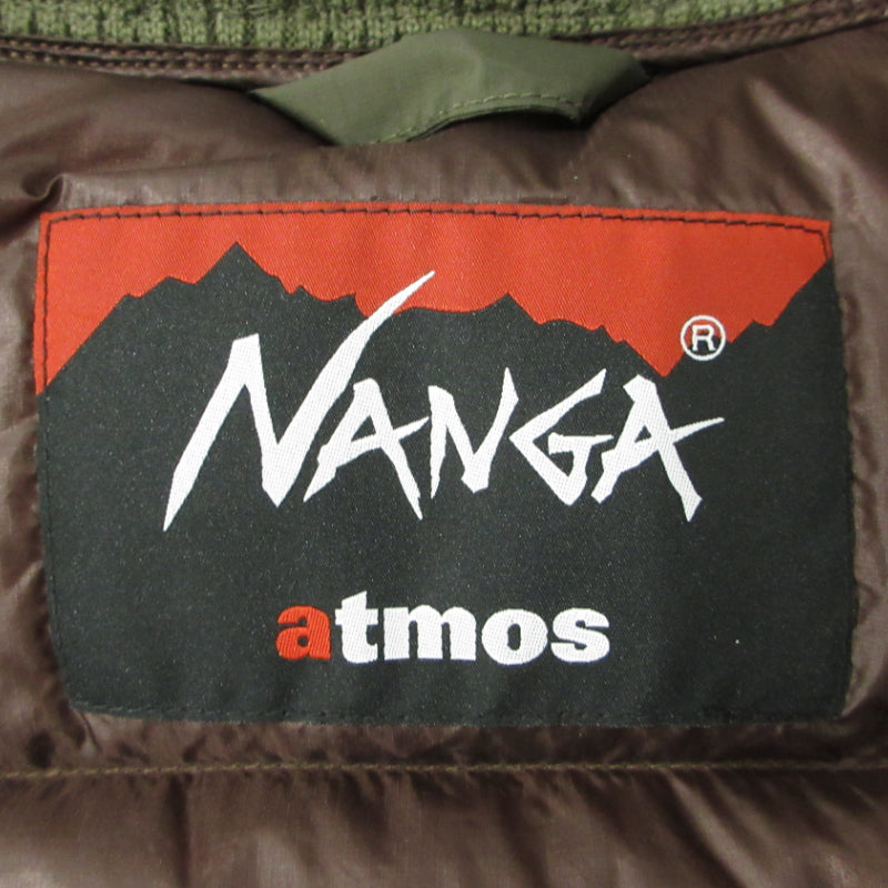 NANGA | ナンガ x atmos アトモス aurola-tex down jacket オーロラテックスダウンジャケット ダウンジャケット 23B107 オリーブ サイズ：M【三重本店】