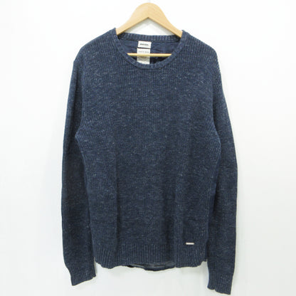 DIESEL | ディーゼル シャンブレー切替 ニット インディゴ サイズ：XL【三重本店】