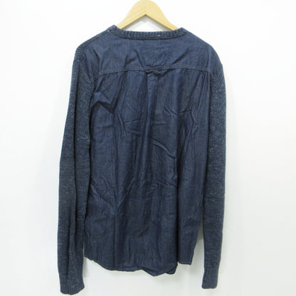 DIESEL | ディーゼル シャンブレー切替 ニット インディゴ サイズ：XL【三重本店】