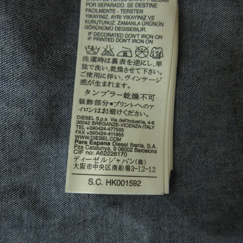 DIESEL | ディーゼル シャンブレー切替 ニット インディゴ サイズ：XL【三重本店】