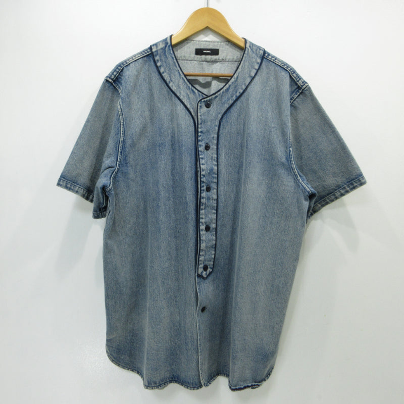 DIESEL | ディーゼル ベースボールシャツ 半袖シャツ ブルー サイズ：XXL【三重本店】