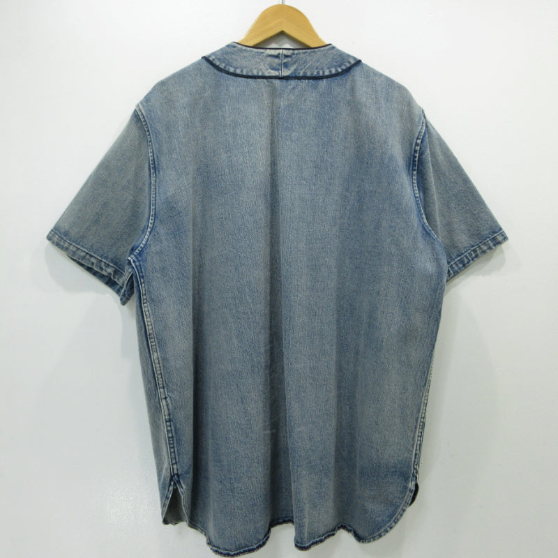 DIESEL | ディーゼル ベースボールシャツ 半袖シャツ ブルー サイズ：XXL【三重本店】
