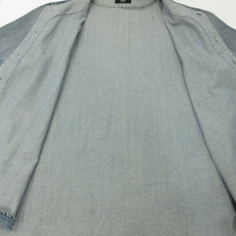 DIESEL | ディーゼル ベースボールシャツ 半袖シャツ ブルー サイズ：XXL【三重本店】