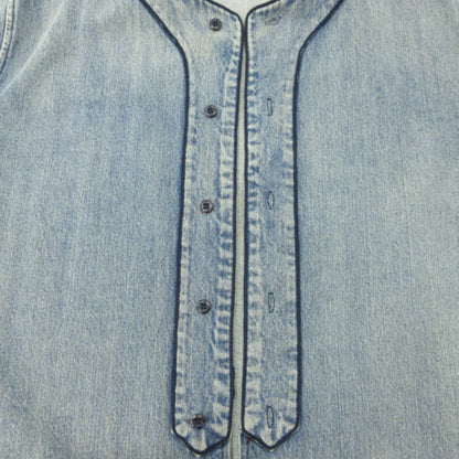 DIESEL | ディーゼル ベースボールシャツ 半袖シャツ ブルー サイズ：XXL【三重本店】