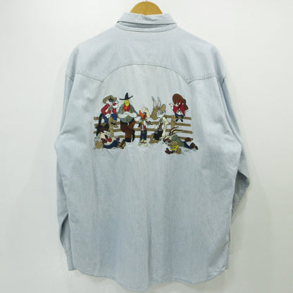 Looney Tunes ルーニー・テューンズ 長袖シャツ ブルー サイズ：XL【三重本店】