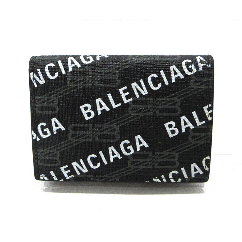 BALENCIAGA | バレンシアガ BBロゴ コンパクトウォレット 三つ折り財布 594312 ブラック【三重本店】