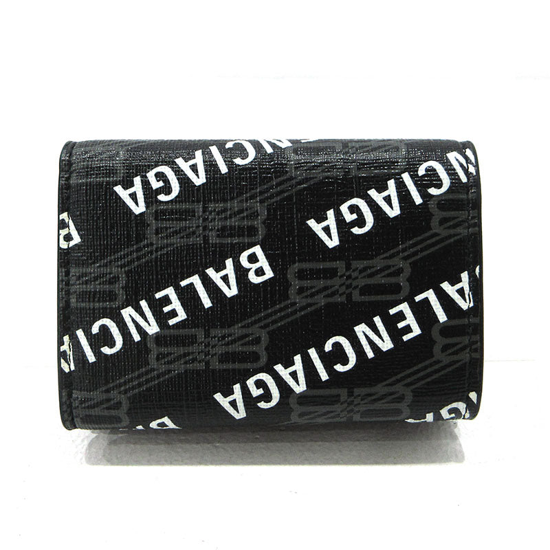 BALENCIAGA | バレンシアガ BBロゴ コンパクトウォレット 三つ折り財布 594312 ブラック【三重本店】