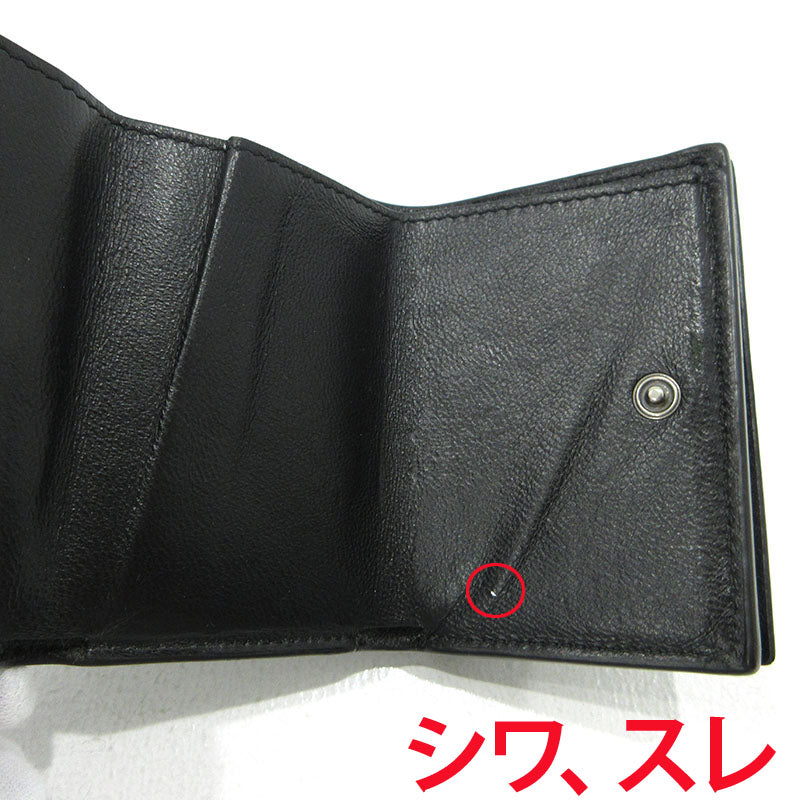 BALENCIAGA | バレンシアガ BBロゴ コンパクトウォレット 三つ折り財布 594312 ブラック【三重本店】