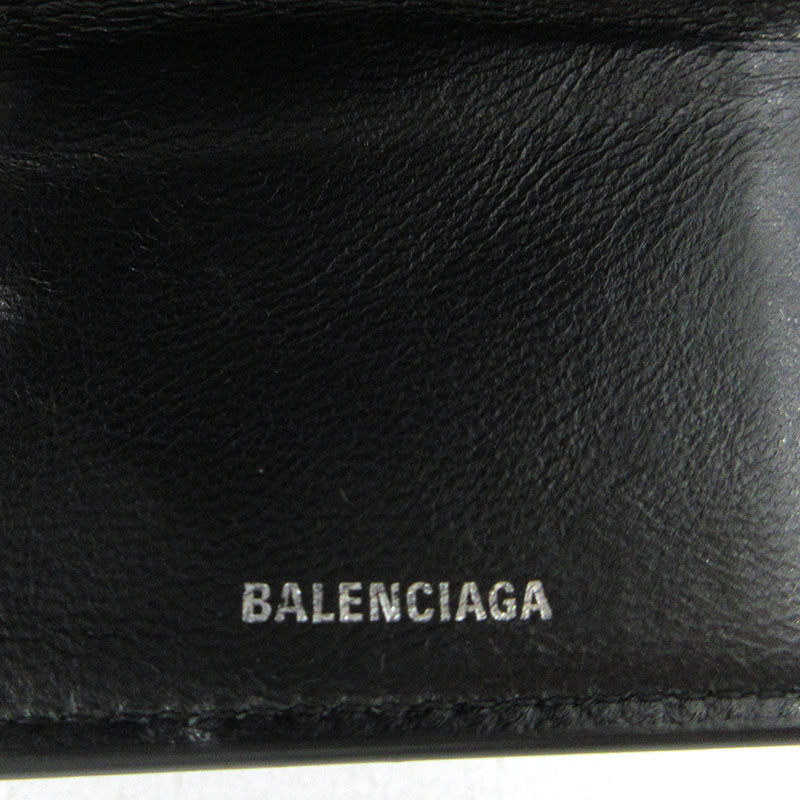 BALENCIAGA | バレンシアガ BBロゴ コンパクトウォレット 三つ折り財布 594312 ブラック【三重本店】