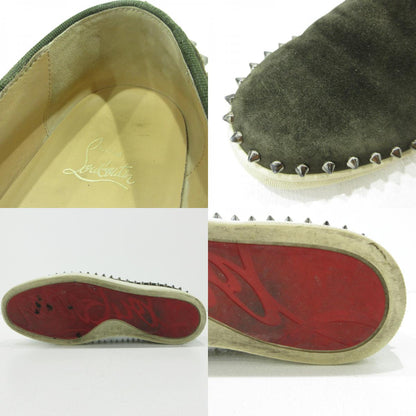 Christian Louboutin | クリスチャンルブタン Pik Boat スパイクスタッズ スリッポン カーキグリーン【三重本店】