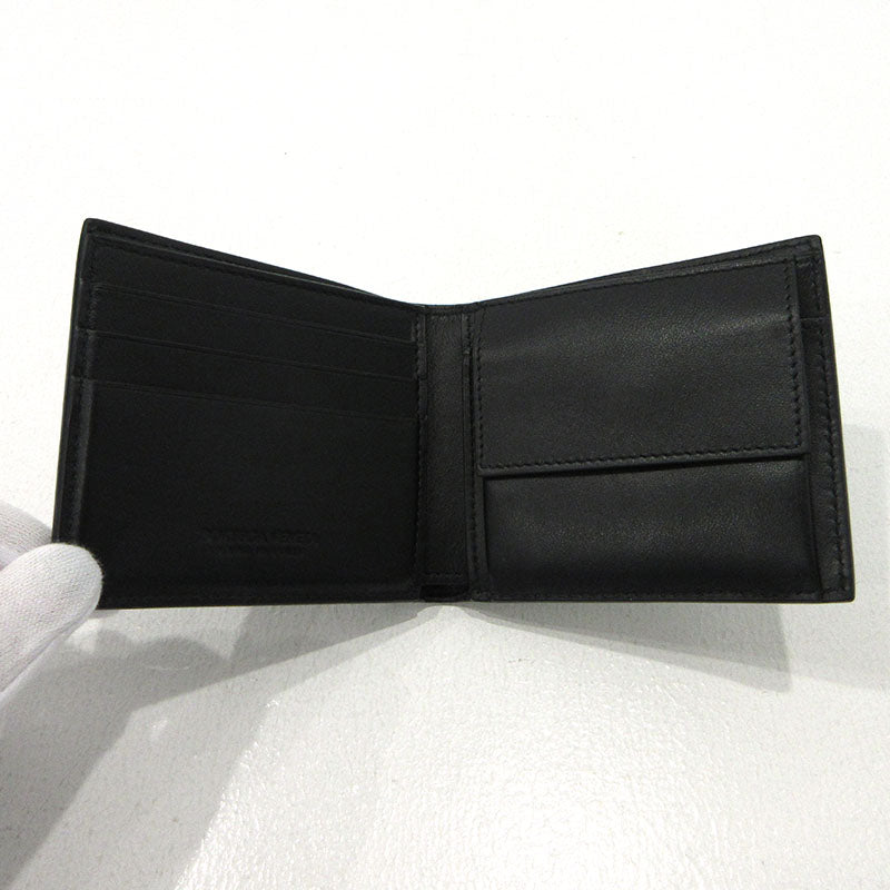 BOTTEGA VENETA | ボッテガヴェネタ カセット 二つ折り財布 649605 ブラック【三重本店】
