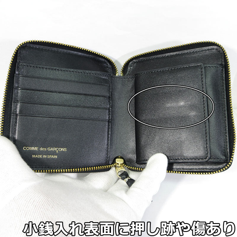 COMME des GARCONS | コムデギャルソン CLASSIC LEATHER LINE ラウンドファスナー 二つ折りレザーウォレット 二つ折り財布 8Z-D002-051-1-1(SA2100) ブラック【三重本店】