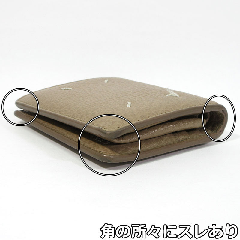 Maison Margiela | メゾンマルジェラ 4ステッチ 二つ折り ウォレット / レザー 財布 二つ折り財布 S56UI0140 P4455 T2172 ベージュ系【三重本店】
