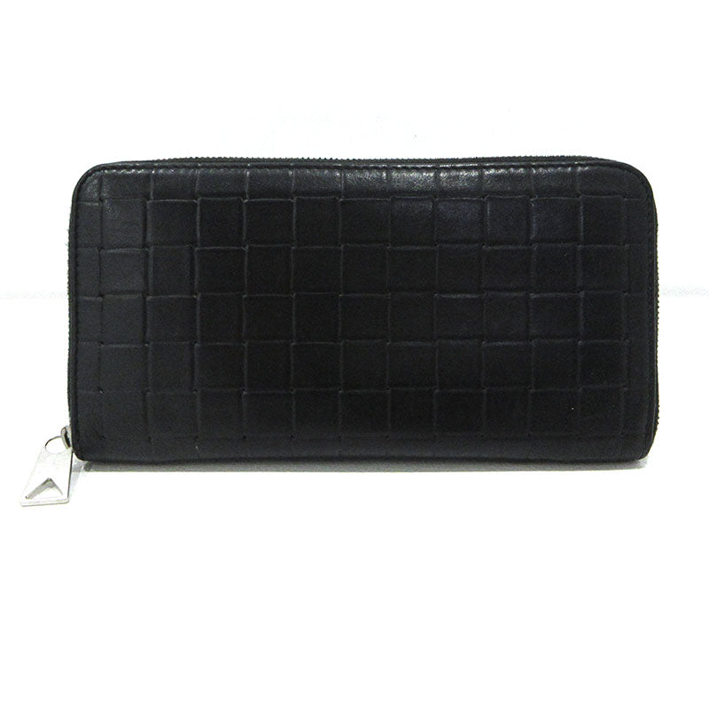 BOTTEGA VENETA | ボッテガヴェネタ 型押し ラウンドファスナー 長財布 593217 ブラック【三重本店】